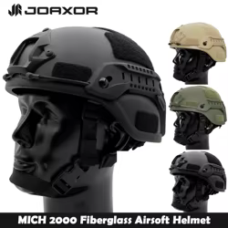 JOAXOR MICH2000 casco táctico antidisturbios de fibra de vidrio casco Airsoft antigolpes equipo de entrenamiento de combate especial peso 1,5 kg