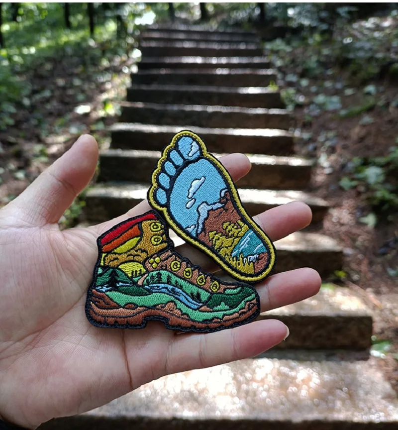 Parche bordado 3D para montañismo al aire libre, senderismo, aventura, paisaje, mochila con personalidad, nuevo - imagen 3