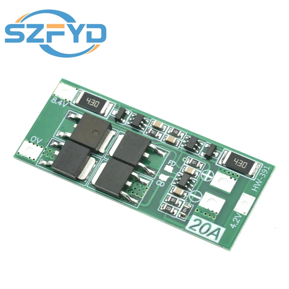 DIY 2S 20A 7,4 V 8,4 V 18650 Placa de protección de batería de litio/placa BMS estándar/equilibrio para bricolaje - imagen 5