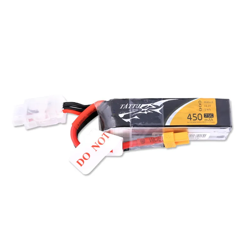 TATTU 450mAh 75C 3S 11,1 V batería Lipo para RC helicóptero Quadcopter Dron de carreras con visión en primera persona piezas 11,1 V batería recargable con XT30 - imagen 4