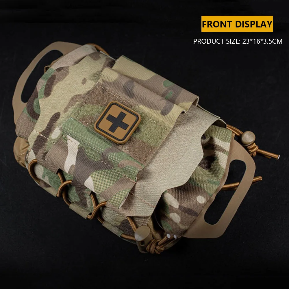 Kit de primeros auxilios táctico de despliegue rápido, bolsa médica Molle IFAK, bolsa de almacenamiento de herramientas de supervivencia de emergencia para acampar al aire libre y cazar - imagen 3