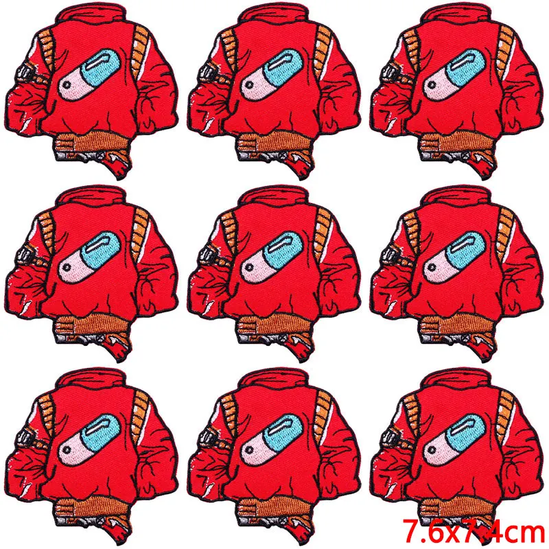 Parches bordados de sangre roja para ropa, parches termoadhesivos para planchar en mochila, DIY, 10 unids/pack - imagen 4