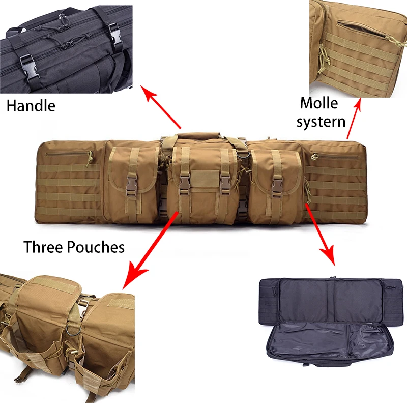 Bolsa de entrenamiento de 93cm, 118cm y 142cm, Funda de cuero tipo bala de Color, bolsa Moore, equipo, mochila de caza - imagen 4