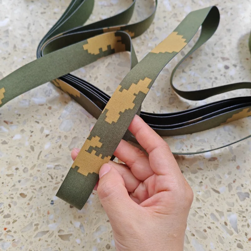 Cinta tejida compuesta de camuflaje de flor amarilla de 2,5 cm 1,4 metros/tira - imagen 5