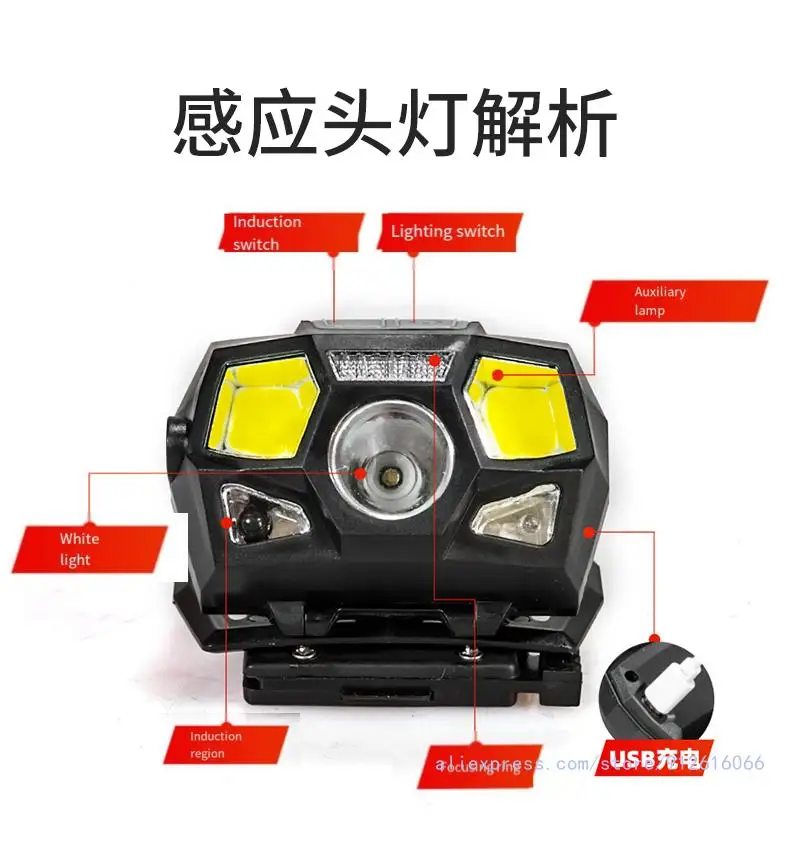 Faro de rescate de agua, accesorio para casco, luz lateral, carga inductiva, luz Led para exteriores, deslumbramiento impermeable - imagen 5