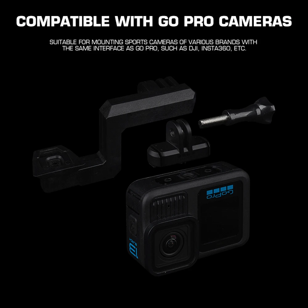 Adaptador NVG para casco rápido/Mich/Wendy, Base para casco táctico, montaje fijo para GoPro DJI Insta360 Pro, accesorios para Cámara de Acción deportiva - imagen 5