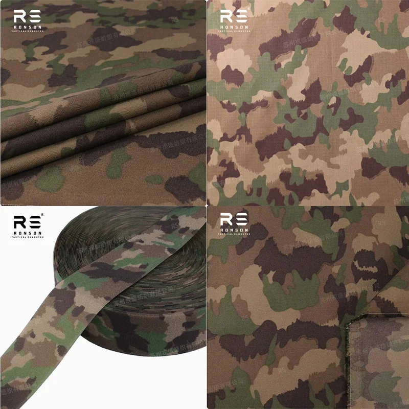 Suiza TAZ16 Camuflaje 10 cm Gancho Loop Correa de superficie de lana Correas, Tela de algodón de nailon 500D