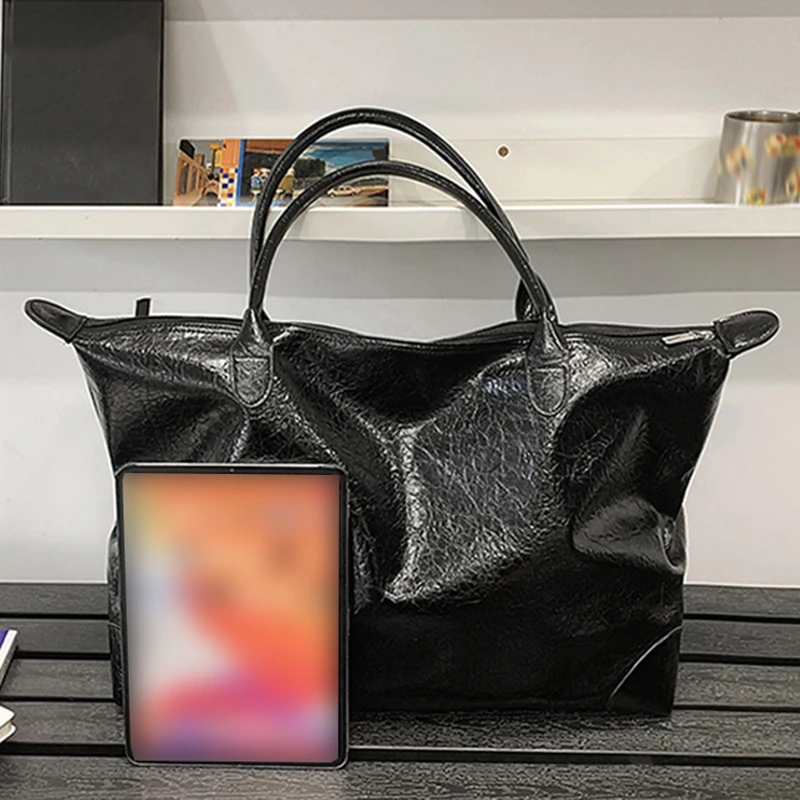 Bolso de mano de PU para gimnasio y Yoga, bolso de hombro tipo bandolera deportivo para Fitness, para acampar al aire libre, senderismo, escalada, bolso de equipaje grande - imagen 4