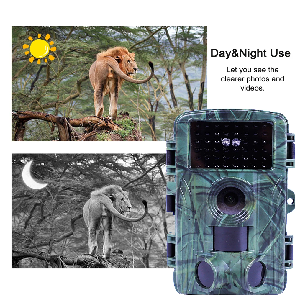 Cámara de rastreo inalámbrica 4K para exteriores, videocámara de caza de Vida Silvestre con visión nocturna, conexión Wifi de 2,0 pulgadas, 60MP, 30MP - imagen 4