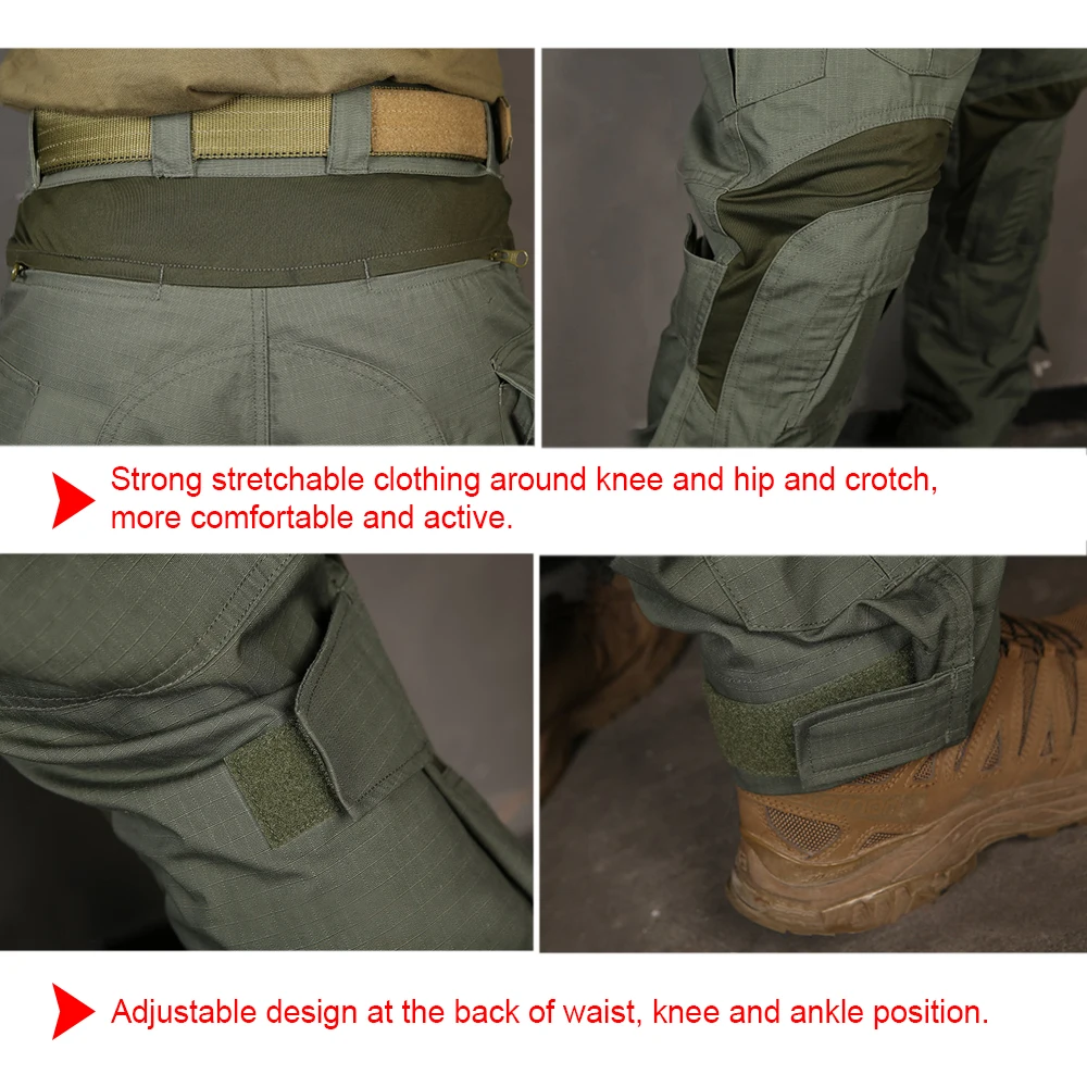 Emersongear g3 pantalones de combate tácticos pantalones militares con rodilleras color marrón em9351 - imagen 3