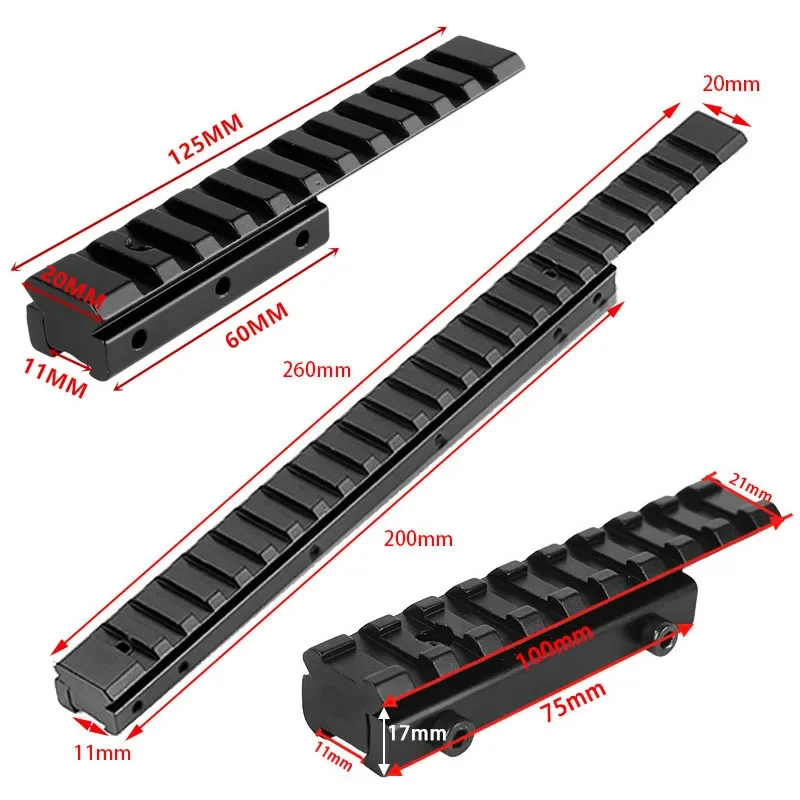 Soporte elevador óptica con carril 20mm y cola de milano - imagen 2
