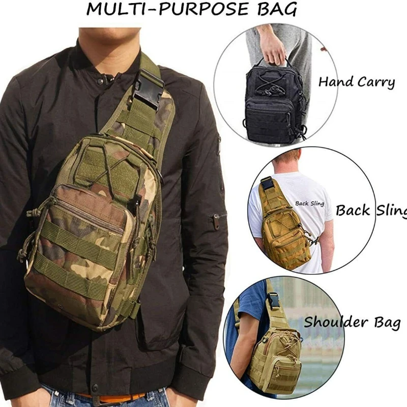 Bolso de hombro militar al aire libre para hombre, senderismo, escalada, deportes, mochila táctica para acampar, cazar, mochila de pesca - imagen 2