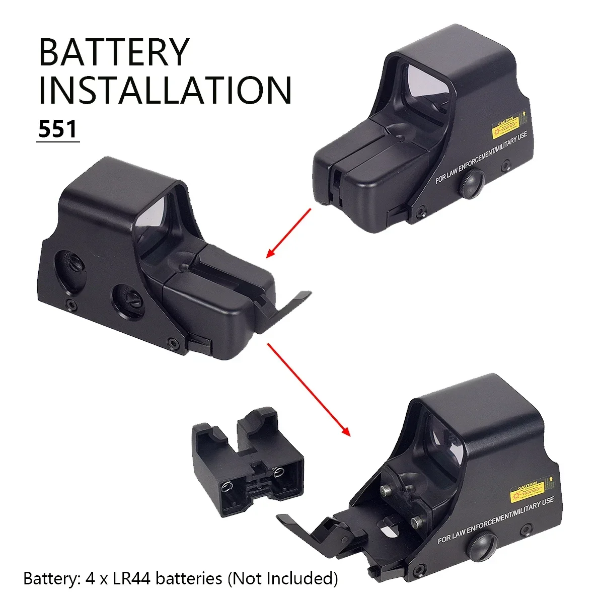 Mira telescópica táctica holográfica de Metal, mira telescópica para pistola de caza, reflejo, punto verde y rojo, 551, 552, 553, 558, Killflash, 20mm - imagen 5