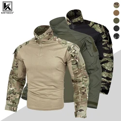 KRYDEX-Camiseta de combate G3, ropa táctica de caza al aire libre, camisa con coderas, rayas de tigre, camisa de camuflaje Ranger Green Gen3