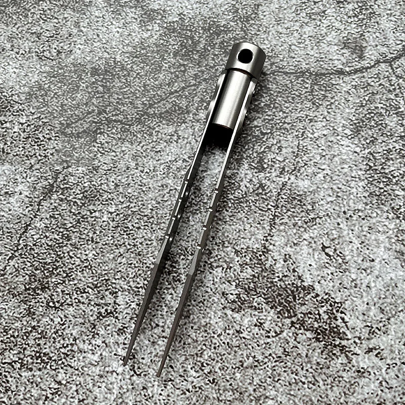 Pinzas de titanio CNC antimagnéticas, antiestáticas, sin oxidación, herramienta EDC para exteriores, Antibacterial, antialérgico - imagen 4