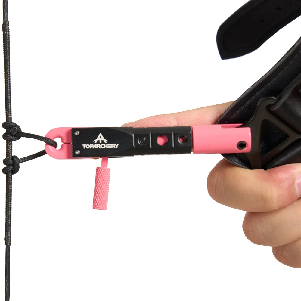 Liberación de tiro con arco, liberación de muñeca giratoria 360 colorida para L/R, liberación de tiro con arco de mano para arco compuesto, accesorios de caza - imagen 3