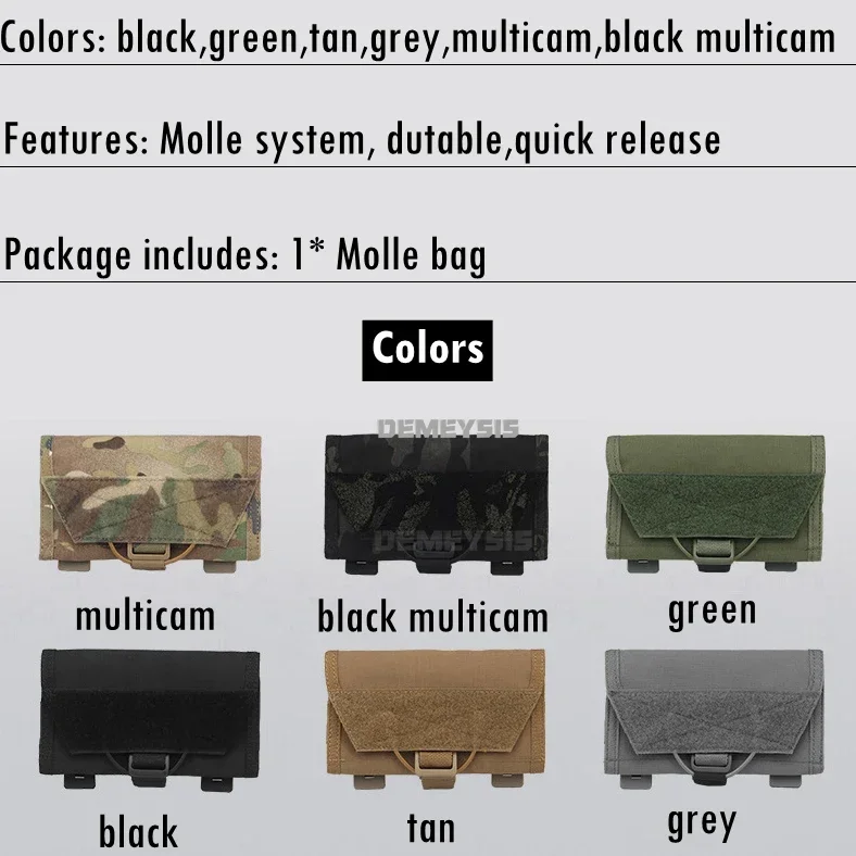 Soporte táctico para teléfono móvil, bolsa de pecho para exteriores, Panel de funda para mapa, equipo deportivo Airsoft, tablero de navegación para teléfono plegado Molle - imagen 5