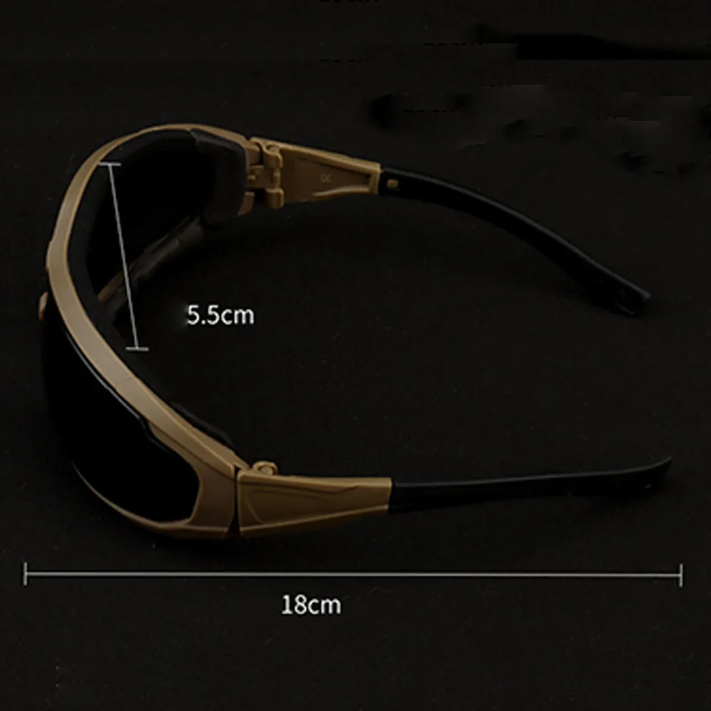 Gafas tácticas antiniebla, brazos de patillas extraíbles, lentes cambiables, montura ligera, protección UVA UVB, gafas de sol para caza - imagen 2