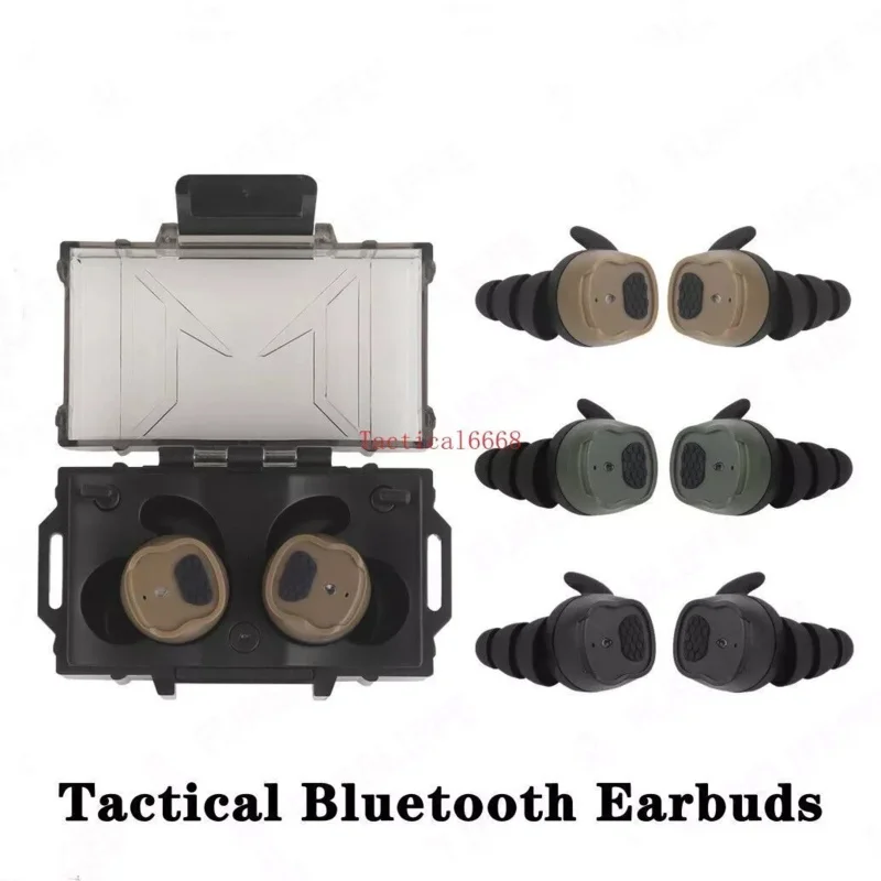 Auriculares tácticos Bluetooth 5,3, tapones para los oídos intrauditivos con reducción de ruido, protección auditiva para disparar - imagen 3