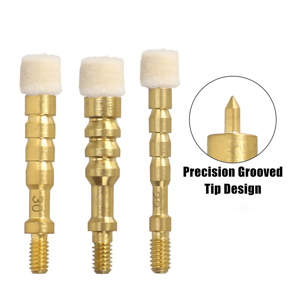 305 Uds Kit de limpieza de pistola. 22.30 herramienta de limpieza de cámara de 9mm Rifle pistola paño limpio almohadilla de limpieza de cámara limpieza de pistola Jag de latón - imagen 5