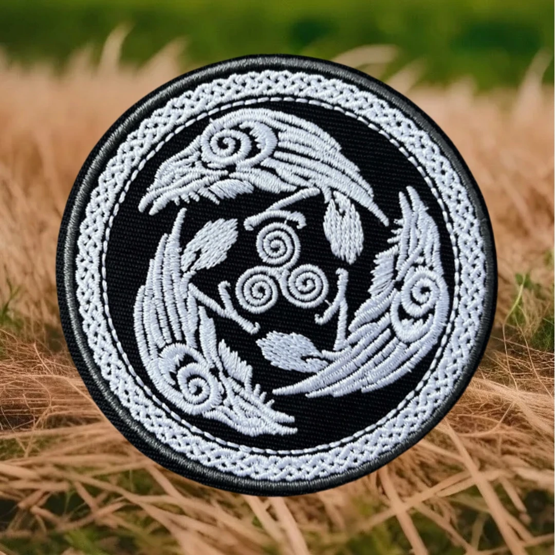 Insignia de moral de Chevron "símbolo escandinavo", parches de gancho bordados tácticos para ropa, brazalete del ejército militar, pegatina para mochila - imagen 3