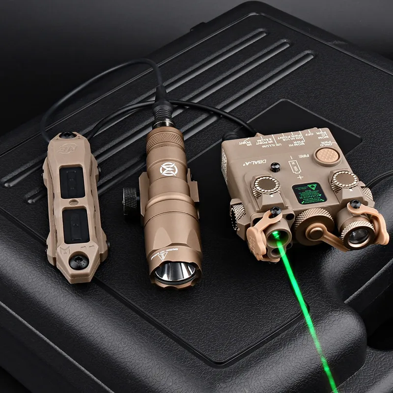 WADSN-DBAL-A2 táctico Airsoft Sight, indicador láser de punto azul, verde y rojo, M300A, M600C, linterna AR15, luz para arma de Rifle - imagen 5