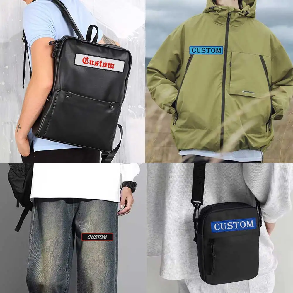 Etiquetas de nombres personalizadas Parches bordados con respaldo de bucle de hierro/gancho - imagen 4