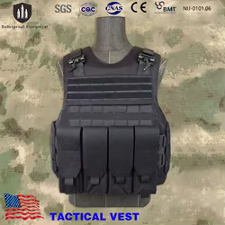 Chaleco táctico de trabajo al aire libre 1000D, chaleco con sistema MOLLE con hebilla de liberación rápida, ligero y duradero, Compatible con accesorios de engranaje