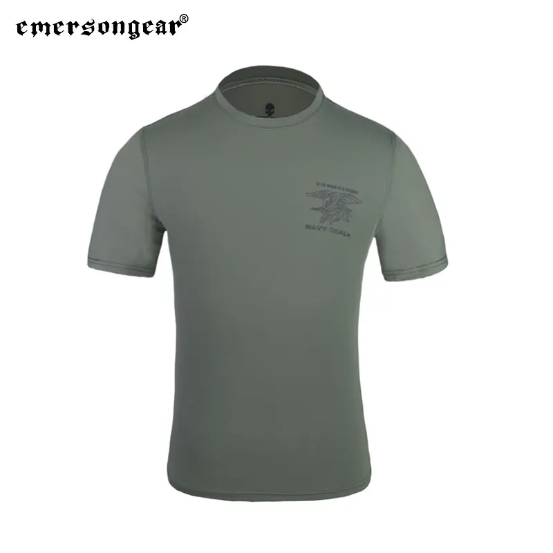 Emersongear-Camiseta táctica absorbente de sudor, camiseta absorbente tipo J, pantalones cortos de manga, pesca, Camping, ciclismo, deporte de senderismo