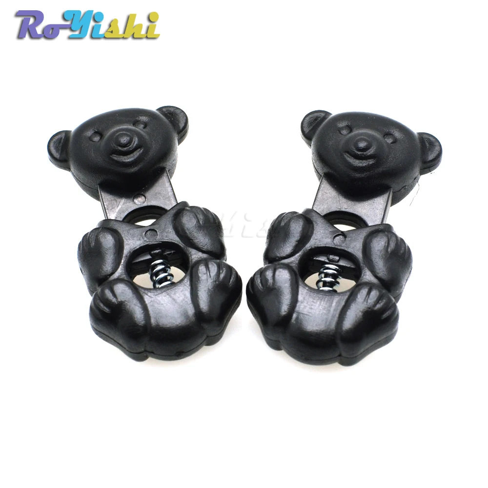 Tapón de palanca de bloqueo de cordón estilo oso para zapatos, Paracord, ropa deportiva, accesorios para mochila - imagen 5