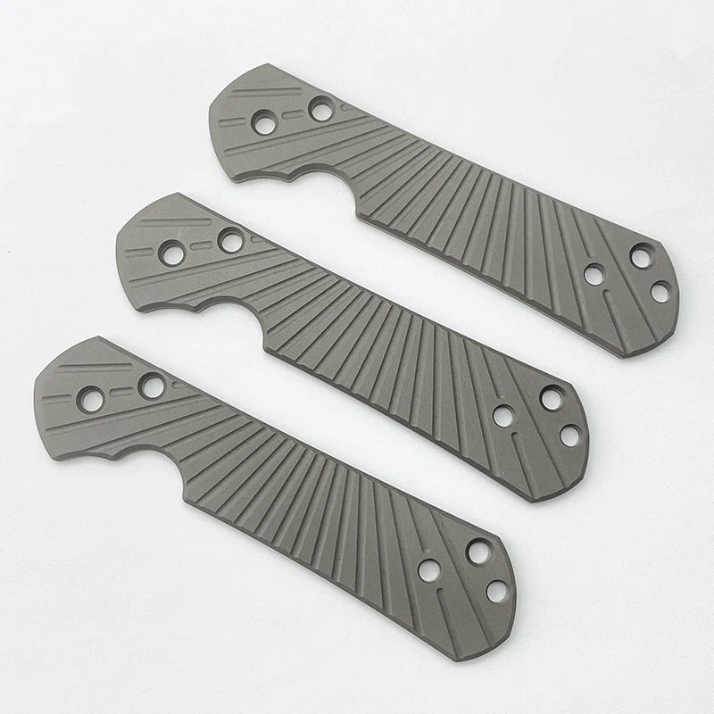 Básculas de mango de aleación de titanio personalizadas para CR Big Sbenza 21, cuchillo con textura de celosía, piezas de modificación, 1 pieza - imagen 2