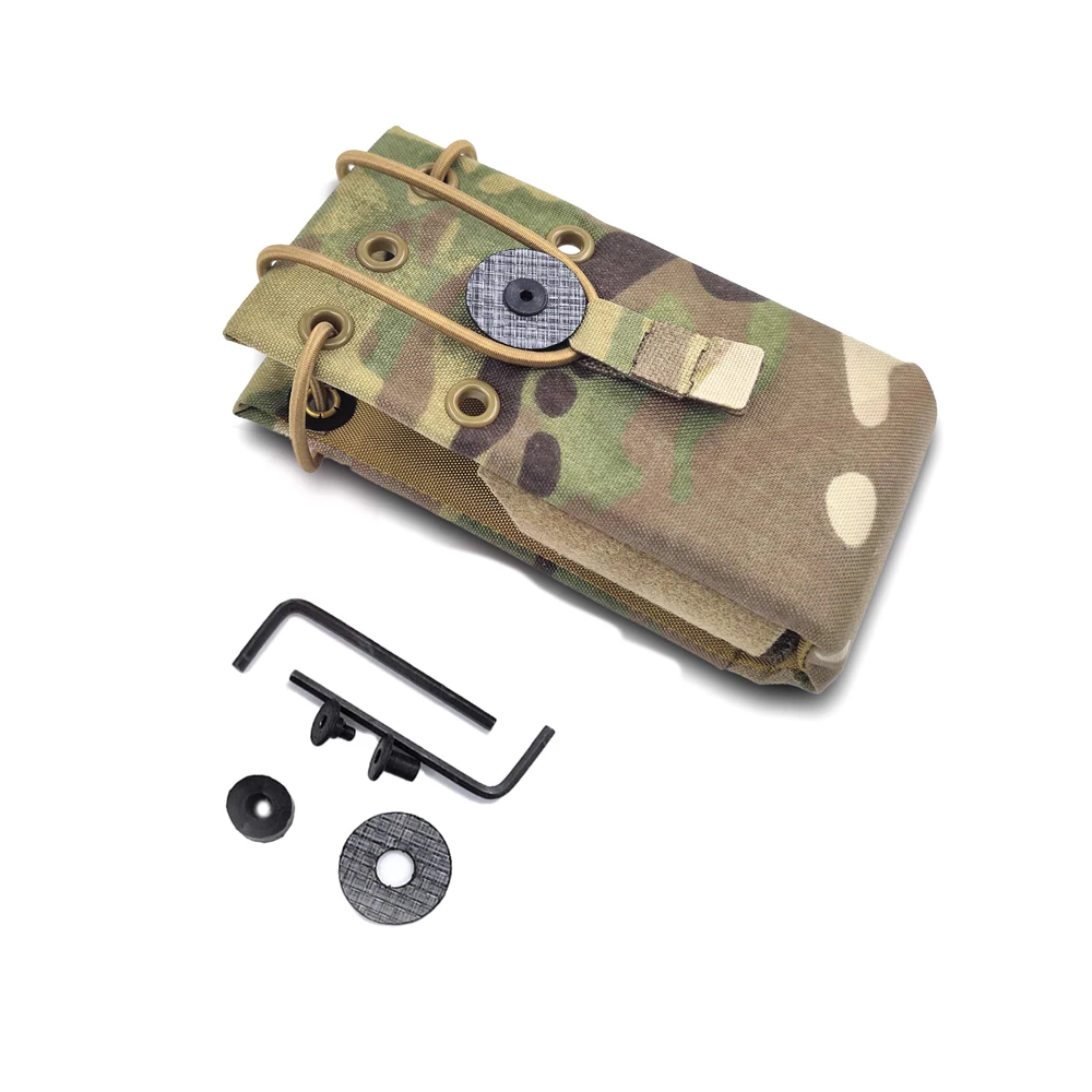 Chaleco táctico 500D, bolsa de Radio Molle, bolsa para Walkie Talkie, salida lateral de bolsillo para Baofeng UV-5R UV-82 UV-9R - imagen 4