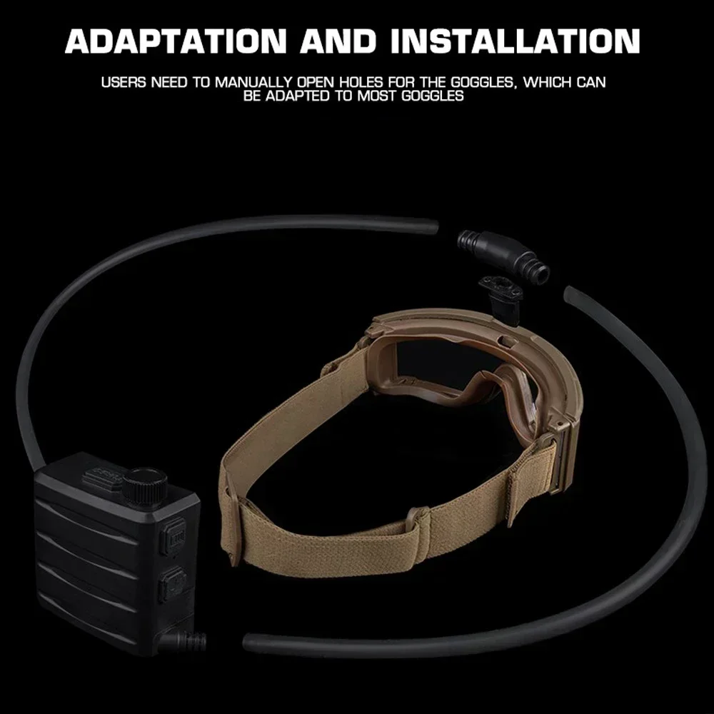 Gafas tácticas antivaho con ventilador para Airsoft y montañismo
