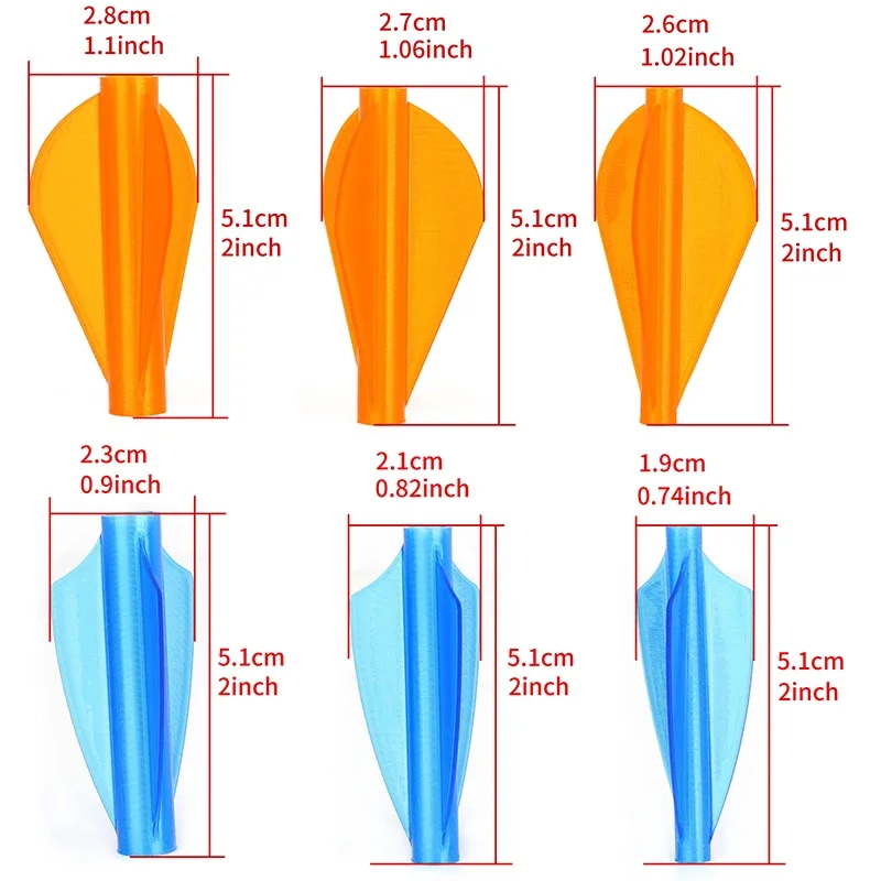 6/12 Uds. De paletas de flecha de TPU, pluma de flecha, tiro con arco, Fletching OD 4/6/7,6mm, eje de flecha para tiro con arco, fletches de objetivo de caza - imagen 2