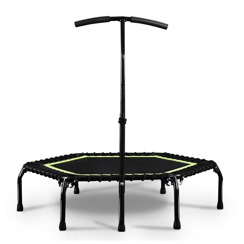 Trampolín plegable para ejercicios con asa, rebote silencioso para gimnasio en casa, entrenamiento cardiovascular de bajo impacto para adultos y niños - imagen 5