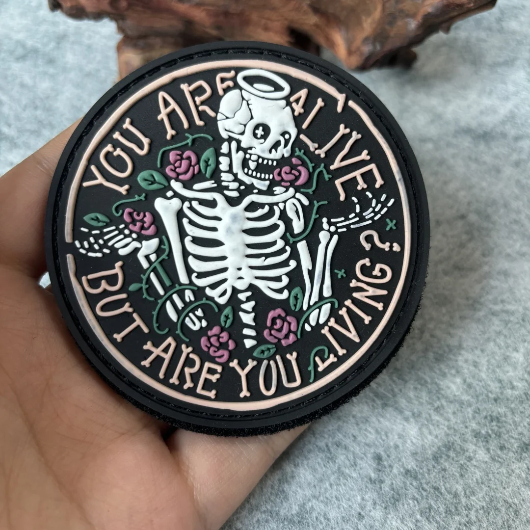 Parche táctico de PVC conmemorar el personal de emergencia de Moray, parches de gancho y bucle, brazalete, insignia de moral militar, pegatinas para mochila