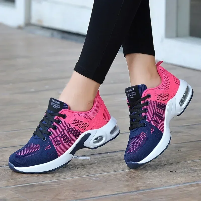Zapatos para correr para mujer, zapatos informales transpirables, zapatos deportivos ligeros, zapatillas informales con plataforma para caminar para mujer - imagen 5