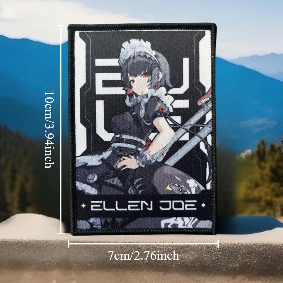Parche Zenless Zone Zero, insignia de moral táctica, pegatina para mochila del ejército militar, parches con gancho impresos de Ellen Joe para ropa - imagen 3