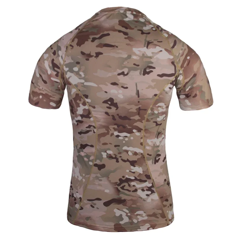 Emersongear, capa Base ajustada de piel táctica, camisetas de camuflaje para correr, pantalones cortos de camuflaje, camiseta transpirable para deportes al aire libre MC - imagen 2