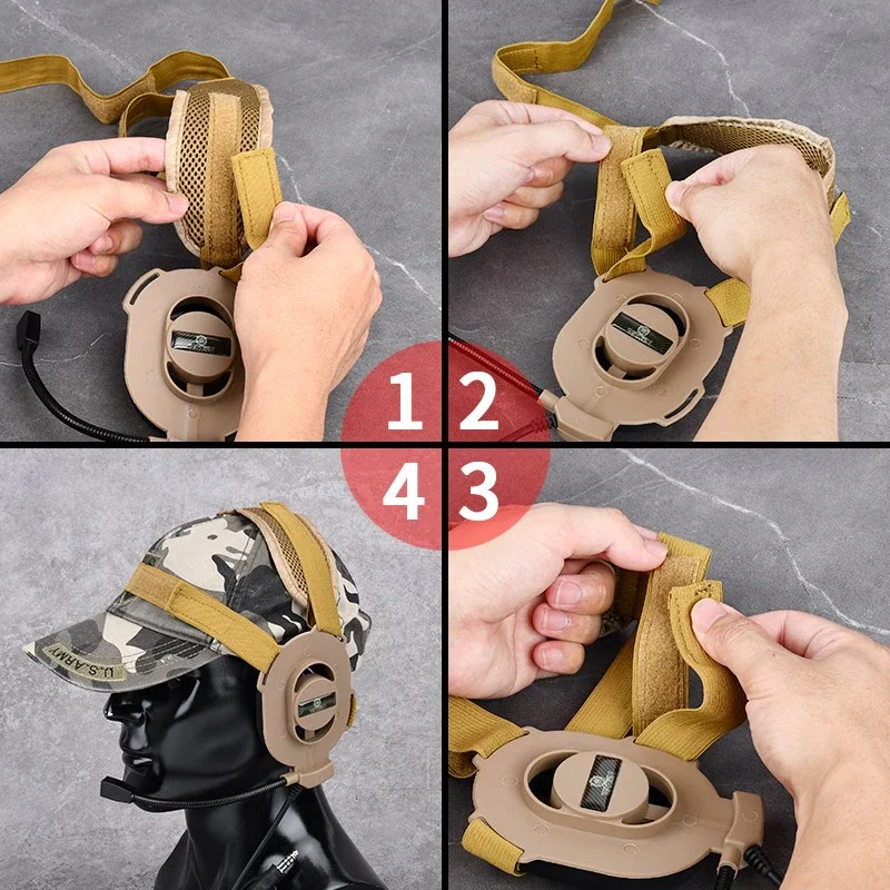 WADSN auriculares tácticos de comunicación de tiro al aire libre Bowman EliteII U94 PTT Para Kenwood Baofeng UV-5R accesorio de Radio - imagen 5