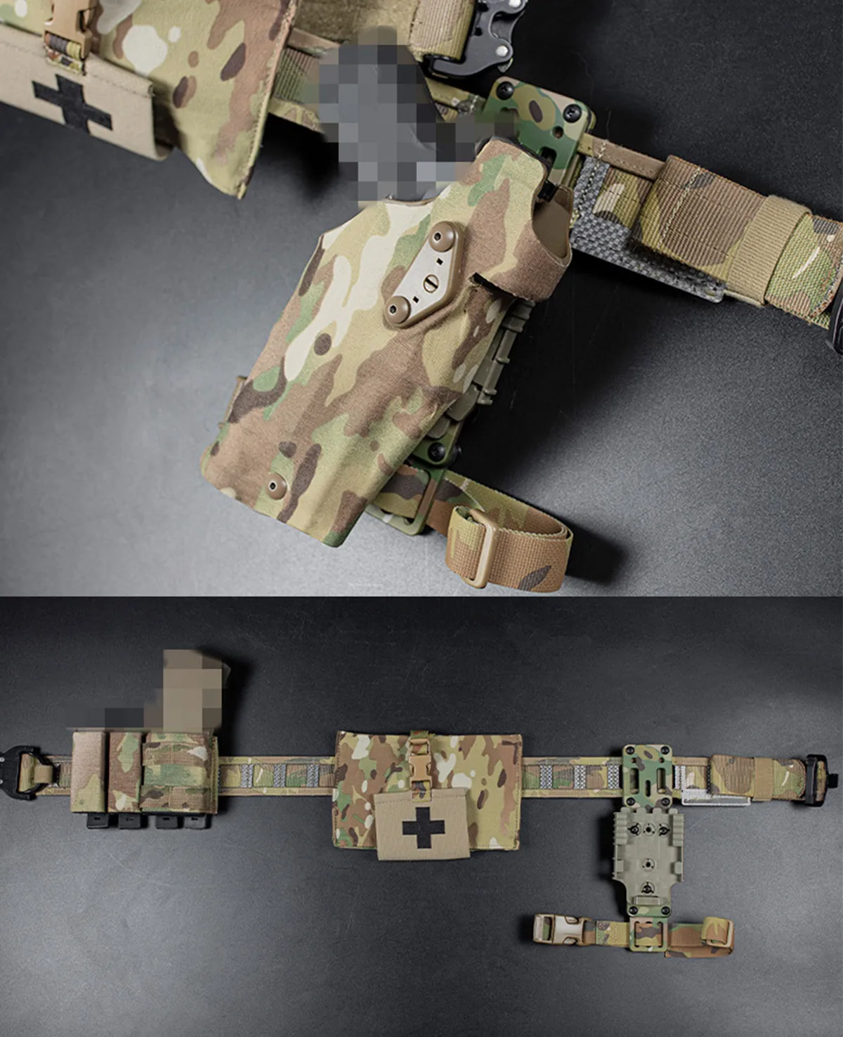 Nueva plataforma de transporte de pierna caída, adaptador de funda de pistola táctica ajustable Modular de Metal Compatible con accesorios adaptadores QLS Airsoft - imagen 3