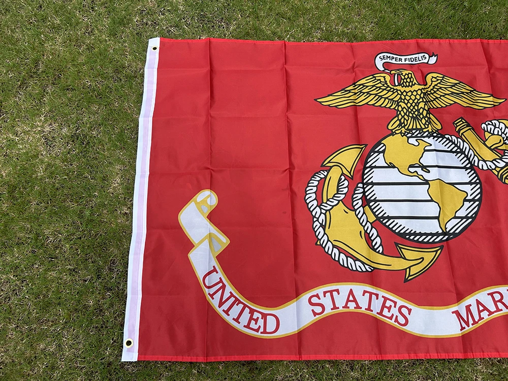 Bandera USMC Cuerpo Marines poliéster 90x150 cm decoración hogar - imagen 3