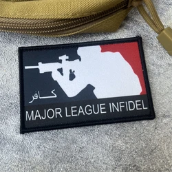 Insignia de moral táctica Airsoft Liga Mayor impresa gancho y bucle