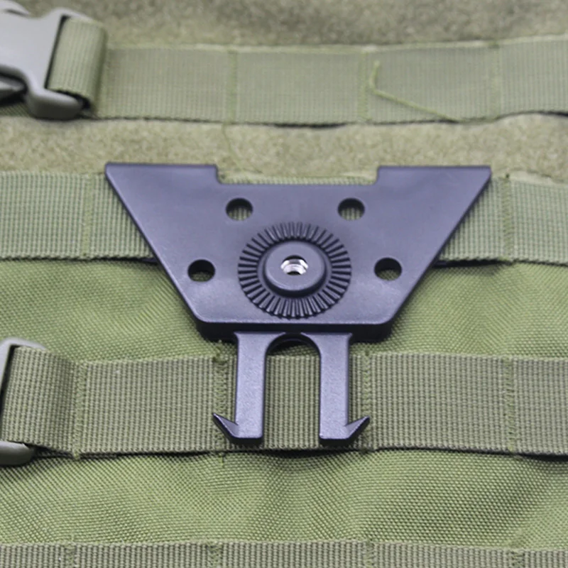Funda para pistola táctica Molle, Kit de desconexión rápida, accesorio de chaleco Molle de 360 grados, adaptador de caja de pistola con plataforma para G 17 19 - imagen 5