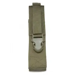 Bolsa táctica MOLLE para linterna, colgante cintura camuflaje