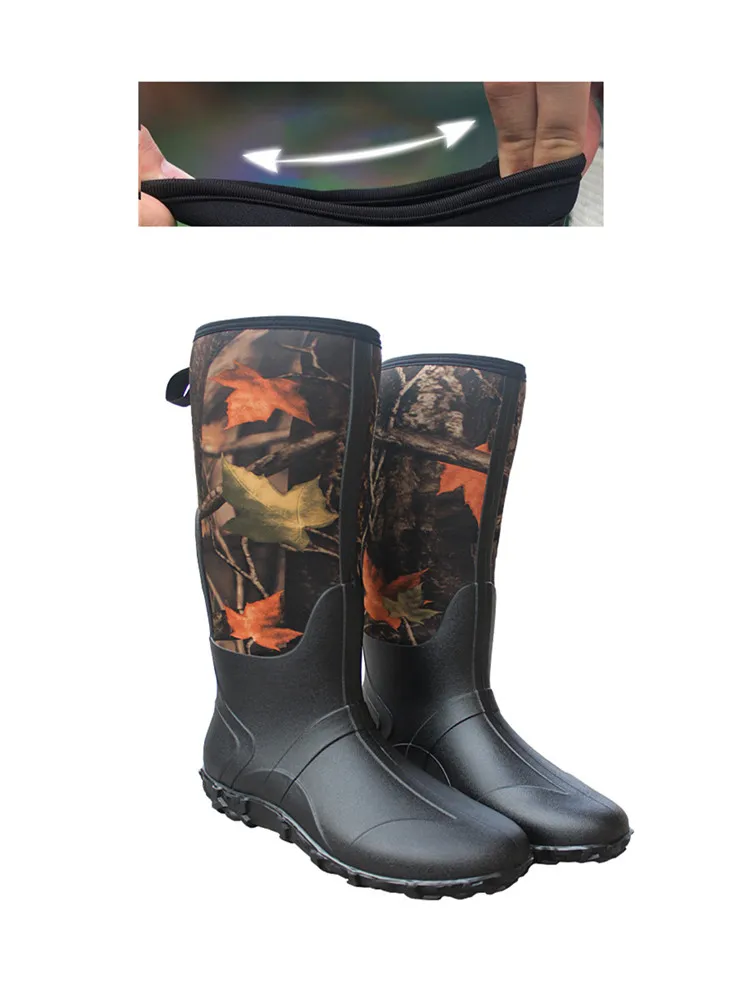 Zapatos de jungla para hombre de estilo europeo, botas de nieve duraderas, zapatos antiagua a la moda, zapatos para caza, pesca, lavado de coches, transpirables - imagen 5