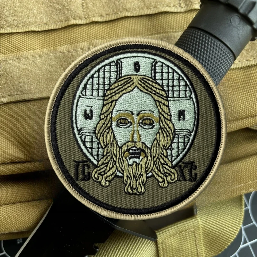 Parche de Chevron, insignia de moral táctica, pegatina para mochila del ejército militar, parches de gancho bordados de la cruz de Jesús para ropa - imagen 5
