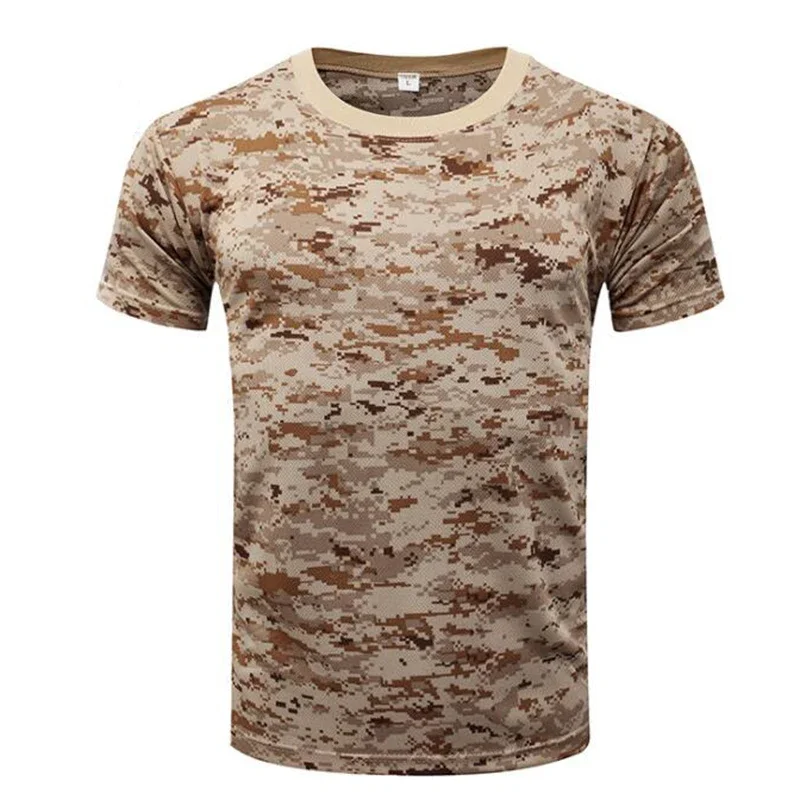 Camiseta de camuflaje de caza, camisetas de manga corta de verano, camiseta para hombre, camiseta táctica militar para exteriores, camiseta de combate, Fitness y senderismo - imagen 4