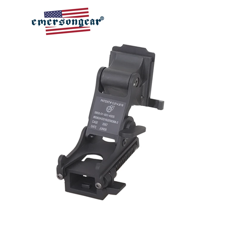 Emersongear soporte para casco táctico gafas NVG montaje de alcance abatible para PVS 14 7 caza combate deporte al aire libre senderismo aluminio - imagen 4