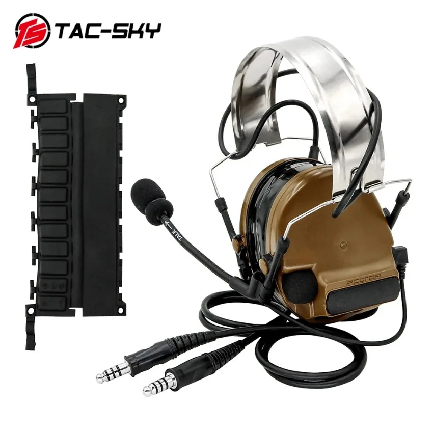 TAC-SKY TSC3 auriculares tácticos orejeras de silicona comunicación Dual protección auditiva táctica auriculares con cancelación de ruido - imagen 3